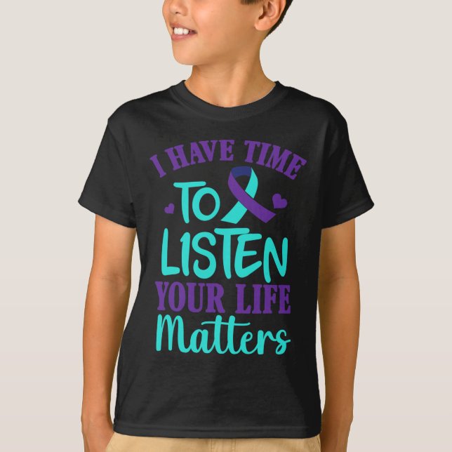 Ich habe Zeit, mir Selbstmord-Geschenke anzuhören T-Shirt (Vorderseite)