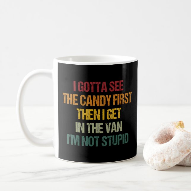 Ich habe zuerst die Süßigkeiten gesehen, dann komm Kaffeetasse (Mit Donut)