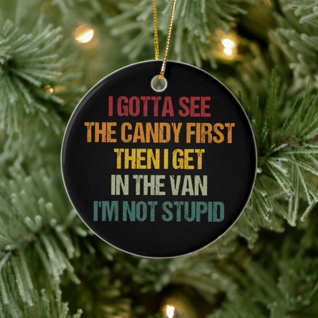 Ich habe zuerst die Süßigkeiten gesehen, dann komm Keramik Ornament (Baum)