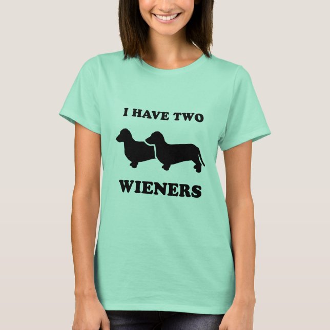 Ich habe zwei Dackeln T-Shirt (Vorderseite)