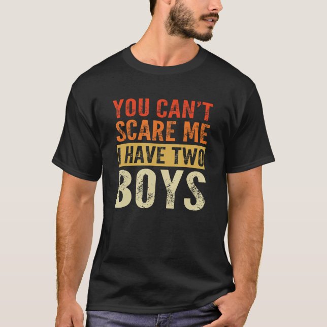 Ich habe zwei Jungen Sons Mama Vater T-Shirt (Vorderseite)