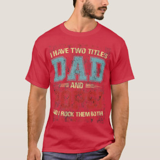 Ich habe zwei kleine Vater und Popsi Geschenke T-Shirt