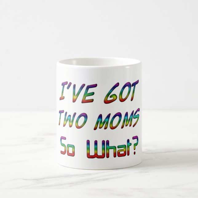 Ich habe zwei Mammen, so was? Zitat-Typografie Kaffeetasse (Mittel)