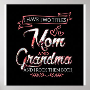 Ich habe zwei Titel Mama, Muttertagsgeschenk, Lieb Poster