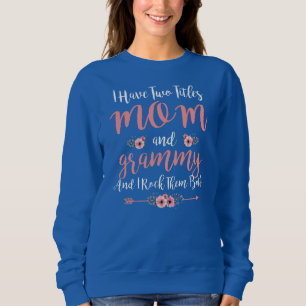 Ich habe zwei Titel Mama und graue, lustige Mütte Sweatshirt
