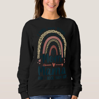 Ich habe zwei Titel Mama und Mama Women Leopard Mo Sweatshirt