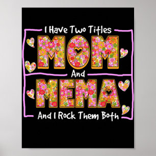 Ich habe zwei Titel Mama und Mema präsentiert Mema Poster