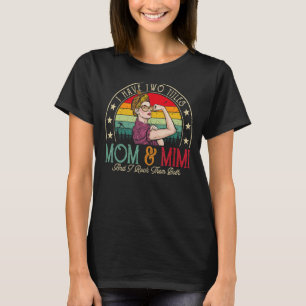 Ich habe zwei Titel Mama und Mimi Frauen Leopard V T-Shirt