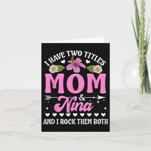 Ich habe zwei Titel Mama und Nina Niedlichen Mütte Karte