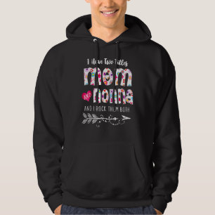 Ich habe zwei Titel Mama und Nonna Frauen Blumende Hoodie