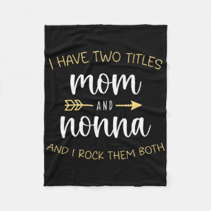 Ich habe zwei Titel Mama und Nonna I Rock sie beid Fleecedecke