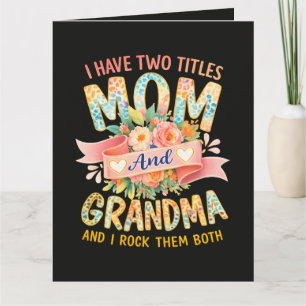 Ich habe zwei Titel Mama und Oma Karte