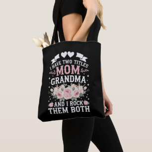 Ich habe zwei Titel Mama und Oma Niedlich Mütter T Tasche