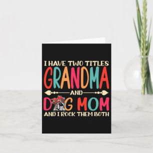Ich habe zwei Titel Oma und englischer Bulldog Mo Karte