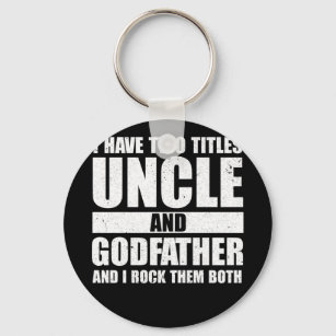 Ich habe zwei Titel Onkel und Vater Vatertag Schlüsselanhänger