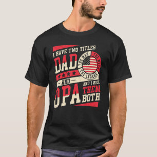 Ich habe zwei Titel Papa und Opa Männer Vintage-De T-Shirt