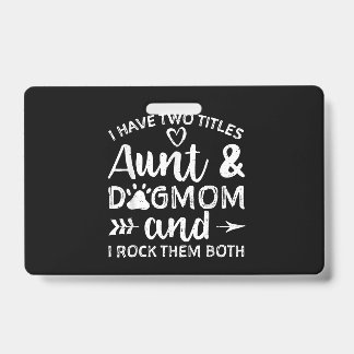 Ich habe zwei Titel Tante und Hundemama Geschenk f Ausweis