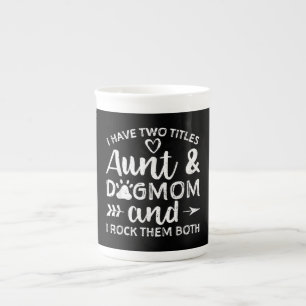 Ich habe zwei Titel Tante und Hundemama Geschenk f Prozellantasse
