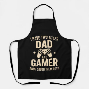 Ich habe zwei Titel Vater und Gamer Lustiger Gamin Schürze