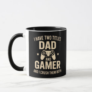 Ich habe zwei Titel Vater und Gamer Lustiger Gamin Tasse