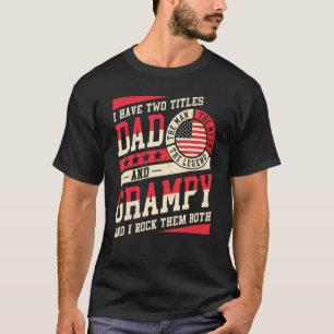 Ich habe zwei Titel Vater und Grampy Männer Vintag T-Shirt