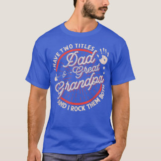 Ich habe zwei Titel Vater und große Opa Männer Vin T-Shirt