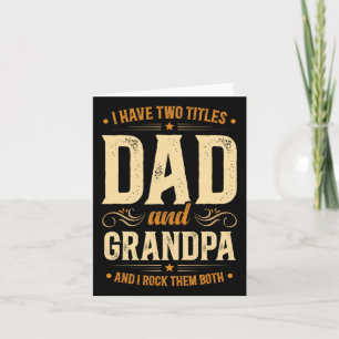 Ich habe zwei Titel Vater und Großvater Funny Vath Karte