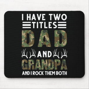 Ich habe zwei Titel Vater und Opa Jagd Hirsche Mousepad