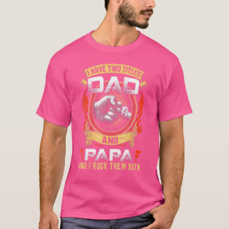 Ich habe zwei Titel Vater und Papa Papa Papa Vater T-Shirt