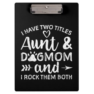Ich habe zwei Titeln Tante und Mama Geschenk für T Klemmbrett