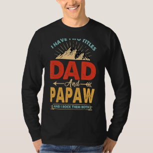 Ich habe zwei Titeln Vater und Papa-Federn T-Shirt