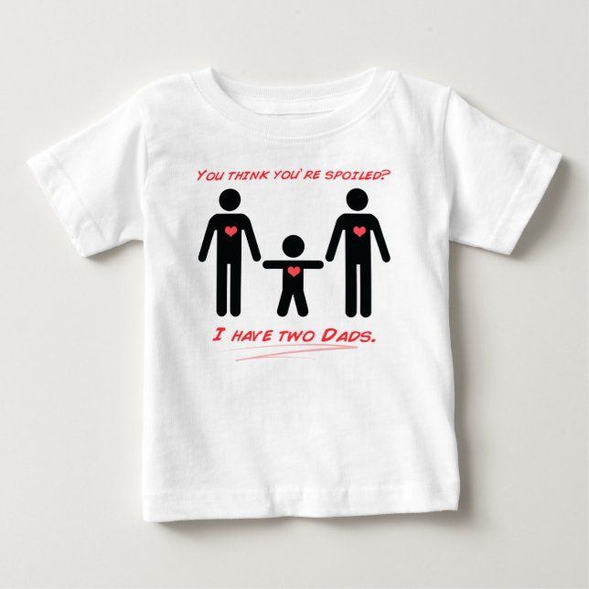 Ich habe zwei Väter Baby T-shirt (Vorderseite)