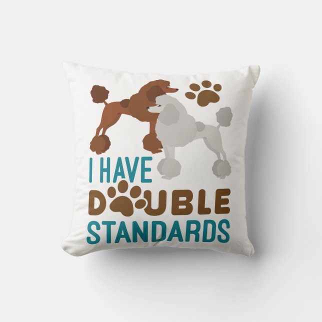 Ich habe zweierlei Standard Poodle Kissen (Vorderseite)