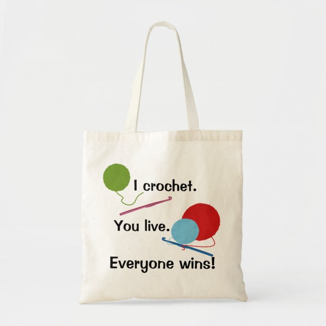 Ich häkele Sie lebe Tasche (Vorne)