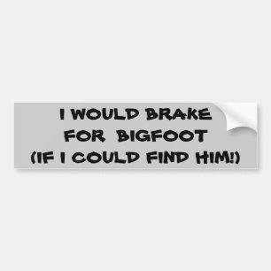 Ich halte an Bigfoot fest, wenn ich ihn finden kön Autoaufkleber
