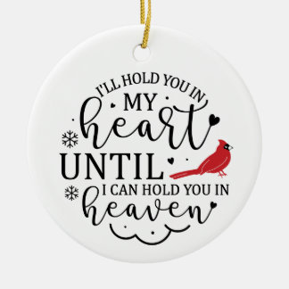 Ich halte dich im Herzen Keramik Ornament