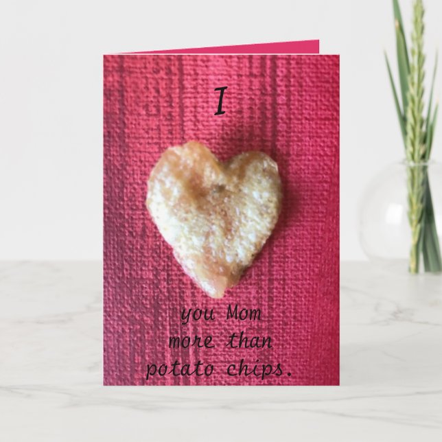 Ich halte dir die Mama der Kartoffelchips für die  Karte (Vorderseite)