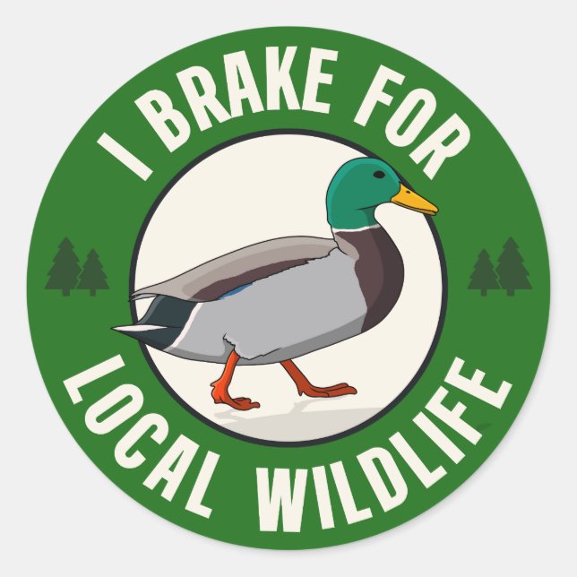 Ich halte für die lokale Tierwelt fest Runder Aufkleber (Vorderseite)