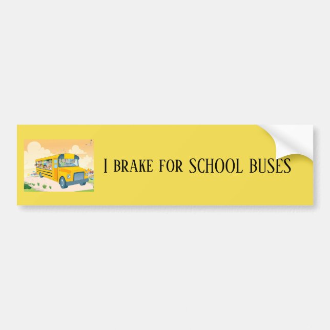 Ich halte für Schulbusse fest Autoaufkleber (Vorne)