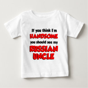 Ich halte mich für einen schönen russischen Onkel Baby T-shirt
