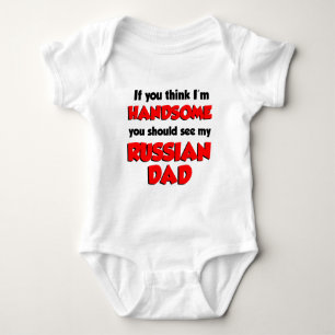 Ich halte mich für einen schönen russischen Vater Baby Strampler