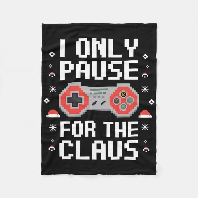 Ich halte nur für das Claus Retro Video Game Chris Fleecedecke (Vorderseite)