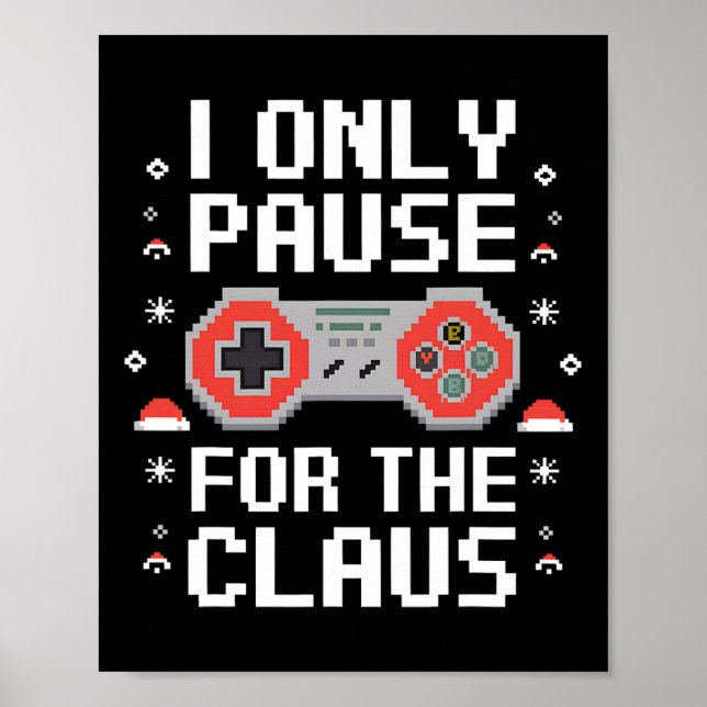 Ich halte nur für das Claus Retro Video Game Chris Poster (Vorne)
