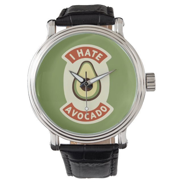 Ich hasse Avocado Armbanduhr (Vorderseite)