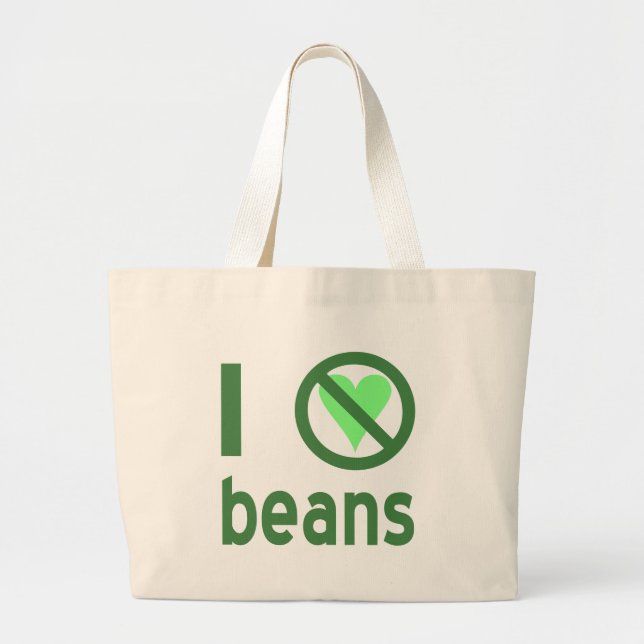 Ich hasse Bohnen Jumbo Stoffbeutel (Vorne)
