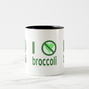 Ich hasse Broccoli I Keine Liebe Broccoli Zweifarbige Tasse