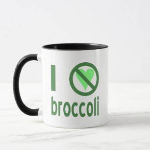 Ich hasse Brokkoli Grüner Text Tasse
