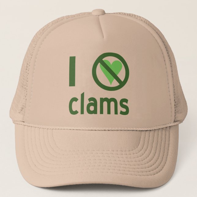 Ich hasse Clams Truckerkappe (Vorderseite)
