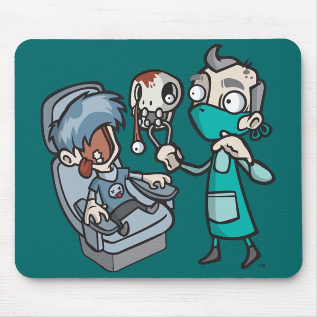 Ich hasse den Zahnarzt Mousepad (Vorne)