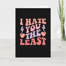 Ich hasse dich die Niedlichste Retro-Valentinkarte